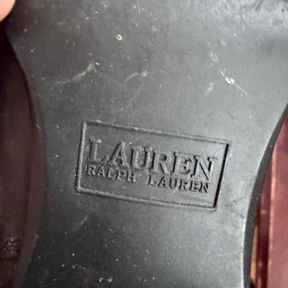 Ralph Lauren Black Leather Knee-High Boots - excellent condition size 7.5 - Picture 5 of 8